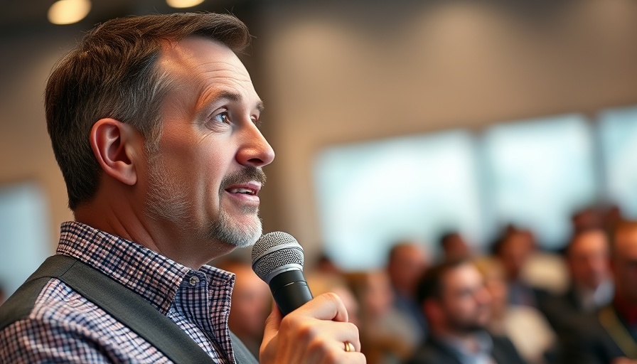 Speaker discussing NASCAR 2026 Schedule Shakeup at a conference.