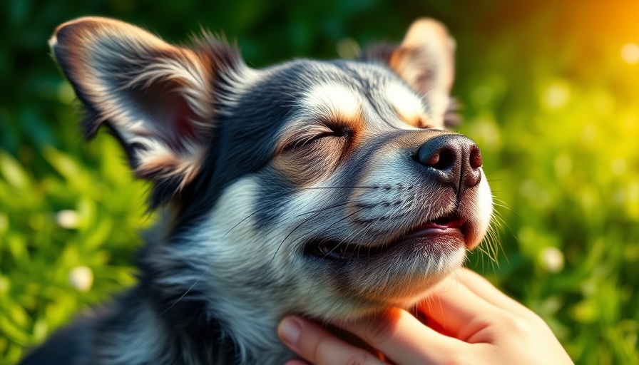 Blissful dog enjoying petting in a sunny garden, dog breed fit for you.