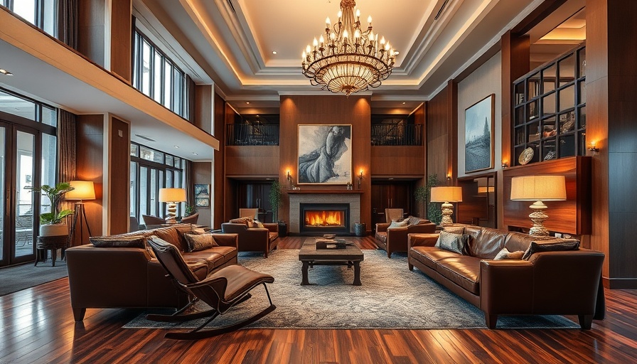 Luxurious hotel lobby with stylish seating in Martha's Vineyard