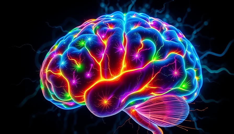 Illuminated neural brain pulses depicting internal brain rhythm and memory.