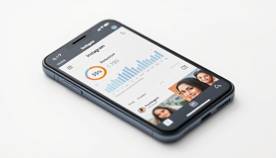 Instagram retention metrics displayed on a smartphone for insights.