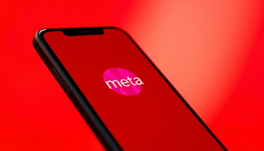 Meta logo on phone screen, impact of AI companies on children.