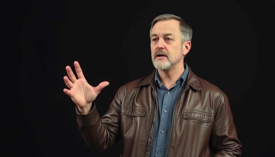 Professional speaker discussing AI-driven four-day work week concept.