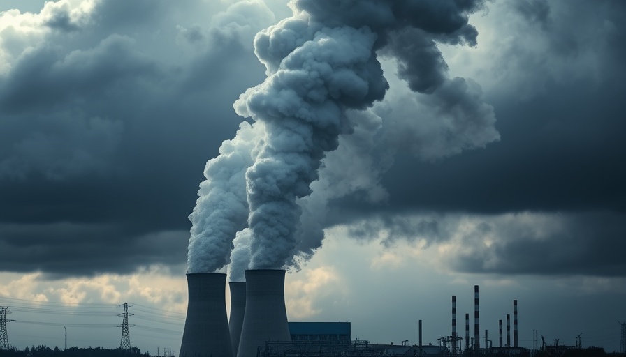Power plant emitting smoke in cloudy landscape, Dashboard Duurzaamheid.