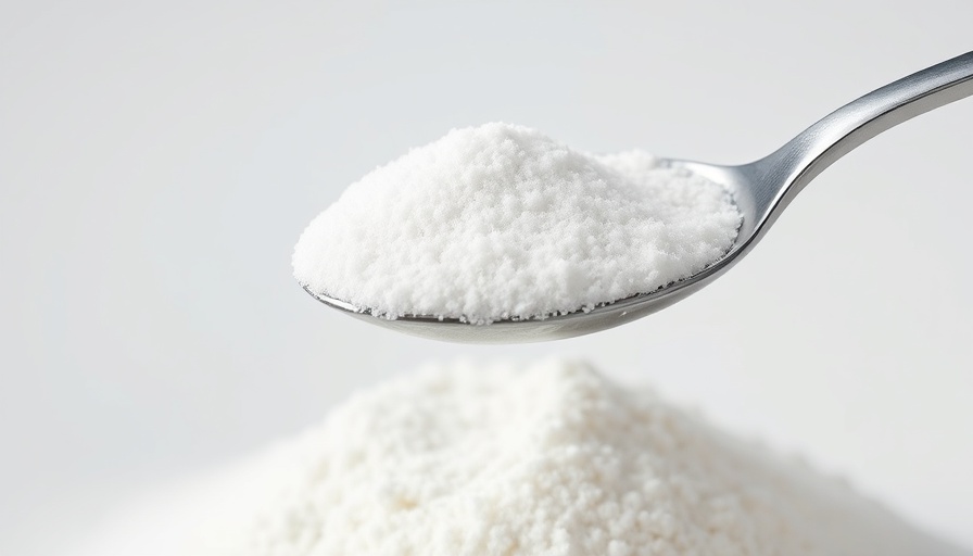 Artificial sweeteners on a spoon and pile, related to cognitive decline.