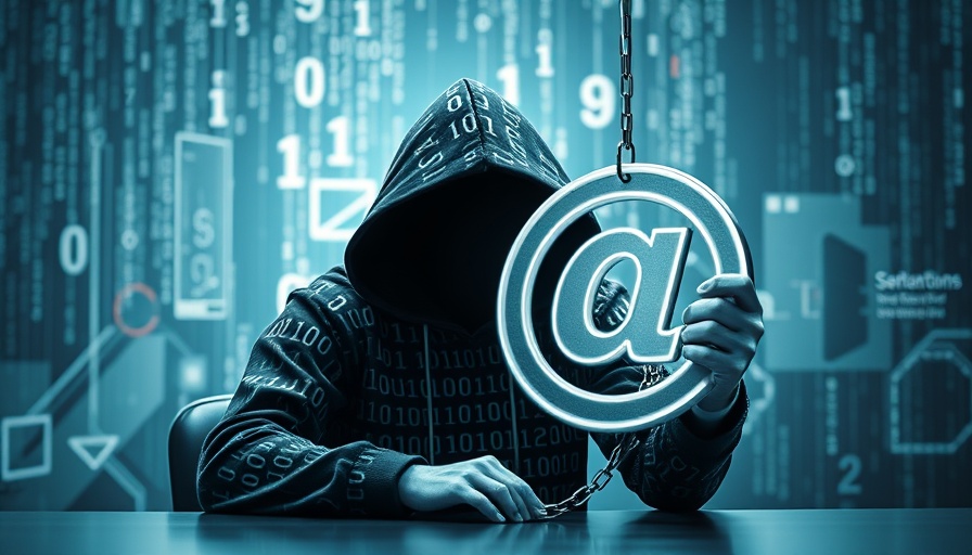 Illustration of cyber fraud protection concept with hooded figure.