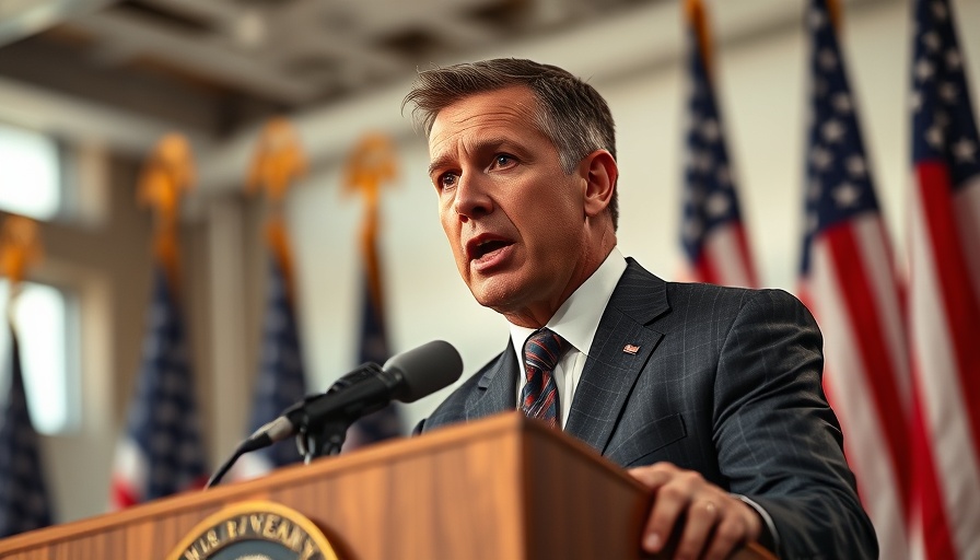 Eloquent speaker delivering speech with intense expression.