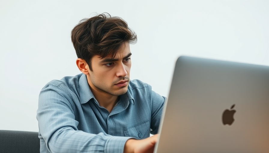Young man showing signs of burnout while working at a desk.