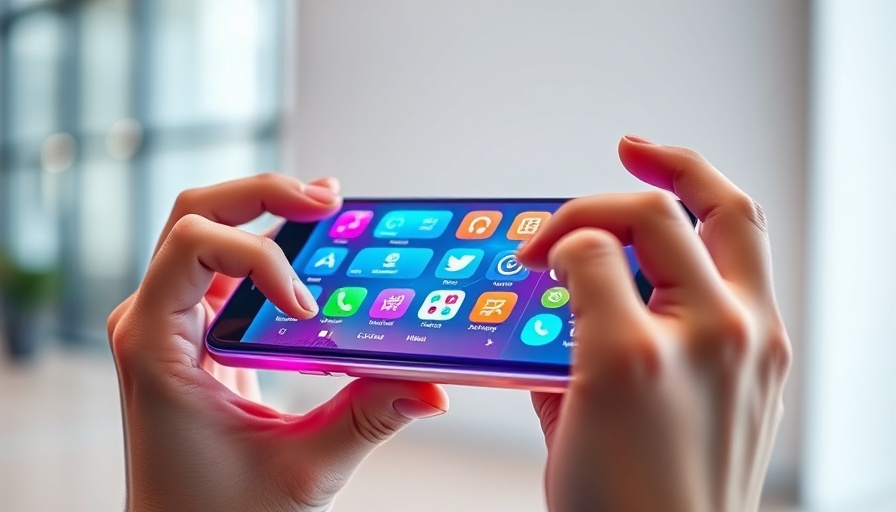Person using a transparent smartphone with colorful apps, symbolizing life-changing apps for students in 2025.
