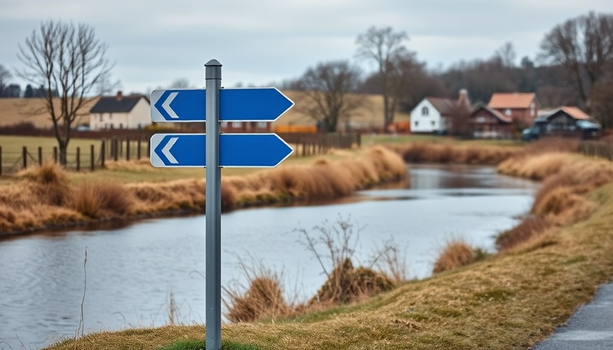 Countryside signpost guiding paths, illustrating the benefits of running.