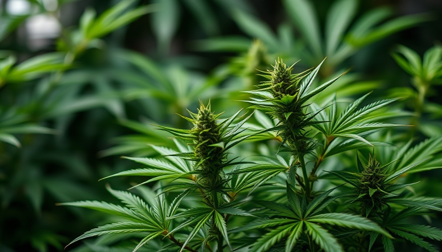 Detailed view of lush green cannabis plants indoor; cannabinoid costs increase.
