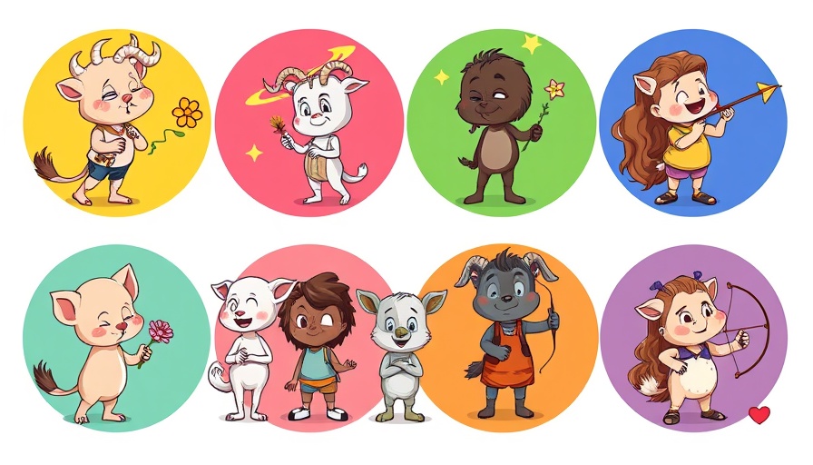 Cartoon zodiac characters illustrate work-life balance predictions.