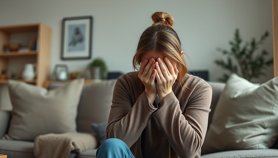 Distressed woman sitting on a couch, highlighting employer obligations in employee rehabilitation.