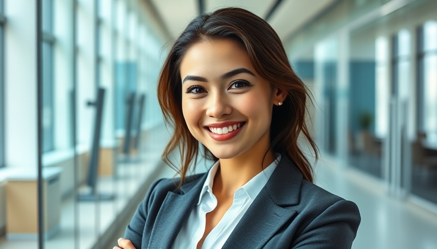 Confident young professional in modern workplace, AI literacy in the workplace.