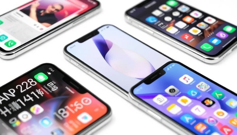 iOS 26 phones showing productivity features and apps.