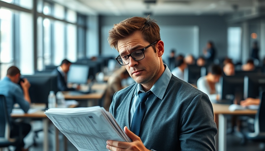 Weary office worker signifying rejection of overwork culture in a stressed office
