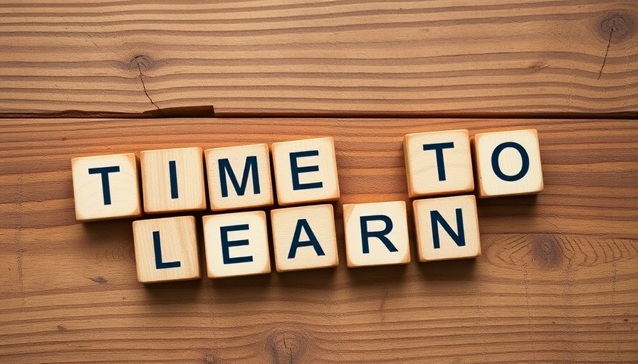 Wooden blocks 'TIME TO LEARN' representing learning and development in MKB.