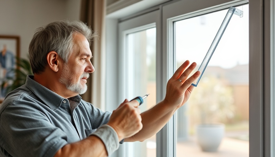 Man installing energy-efficient window, symbolizing home energy tax credits