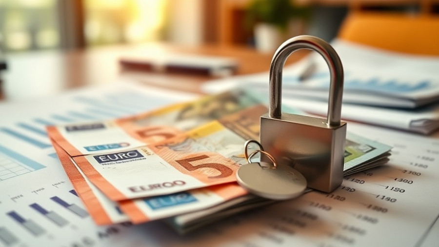 Colorful banknotes and key symbolizing business loans.