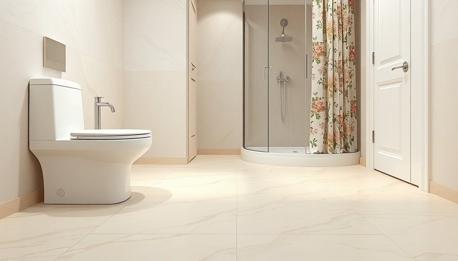 Epoxy shower floor installation in bathroom with toilet.