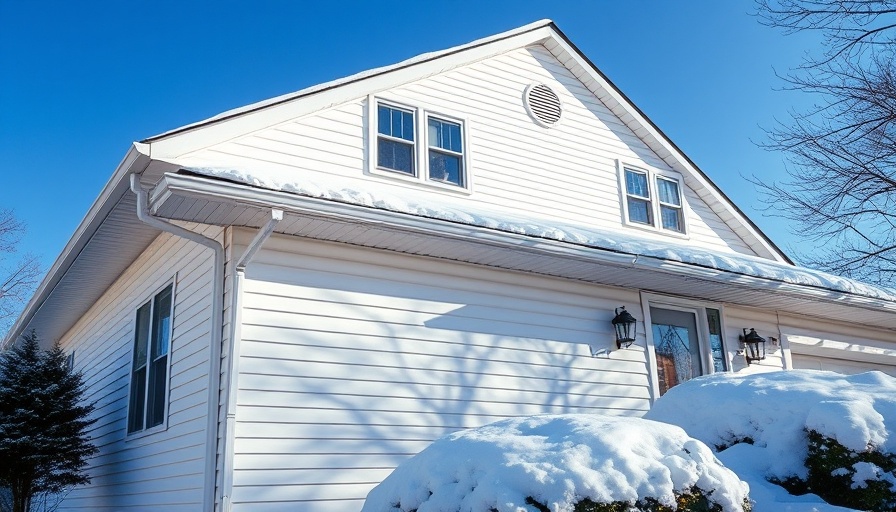Snow-covered house with white siding facing winter issues.