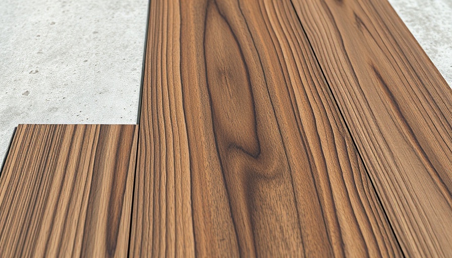 Dark wooden tongue and groove flooring partially installed over concrete.