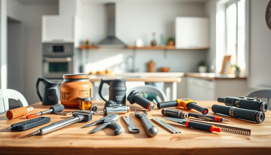 Modern home workspace with tools on table for home improvement news.