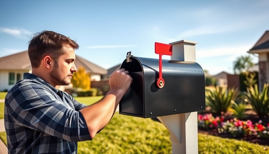 DIY Mailbox Installation on a suburban lawn.