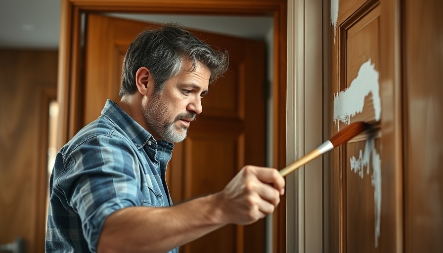 Home improvement news: man painting door frame attentively.