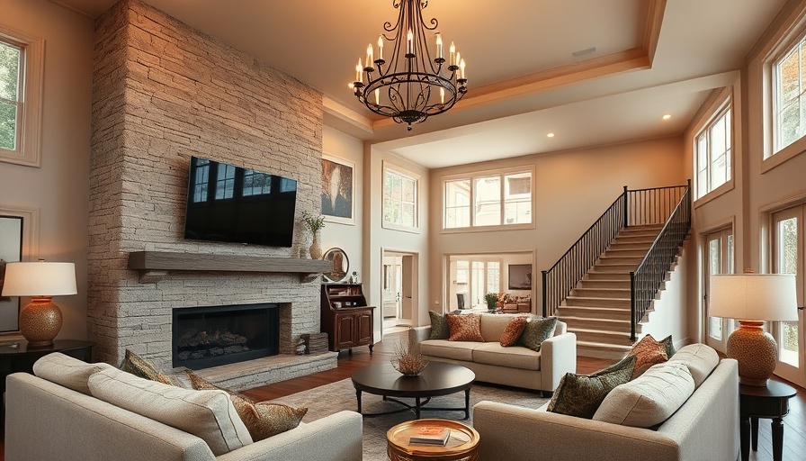 Spacious living room showcasing home automation services features.