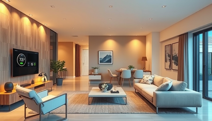 Modern home with advanced home automation system and smart devices.