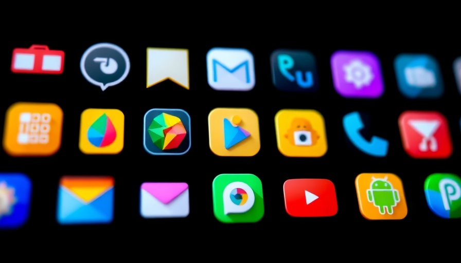 Home Automation tech app icons on black background