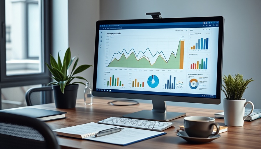 Modern workspace displaying home improvement sales trends.