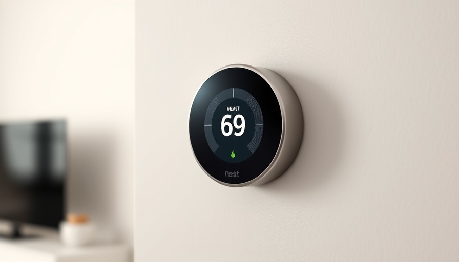 Close-up of Nest thermostat set to 69 degrees.