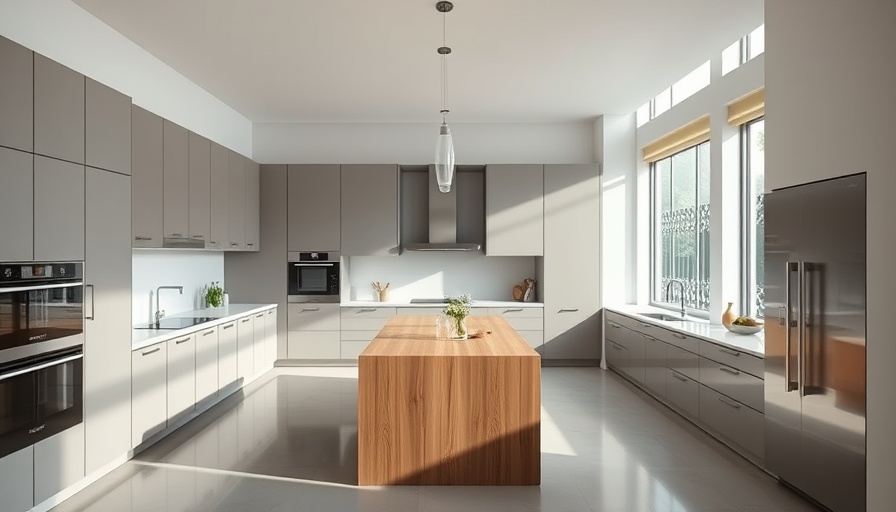Modern open-plan kitchen with minimalistic design, reflecting the latest trends in home improvement news.