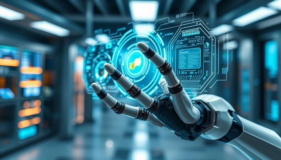 Futuristic robotic arm in high-tech lab showcasing super-techie automations.