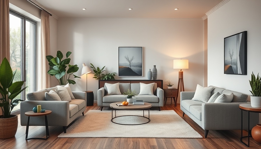 Cozy living room with modern decor and warm lighting for home improvement news.
