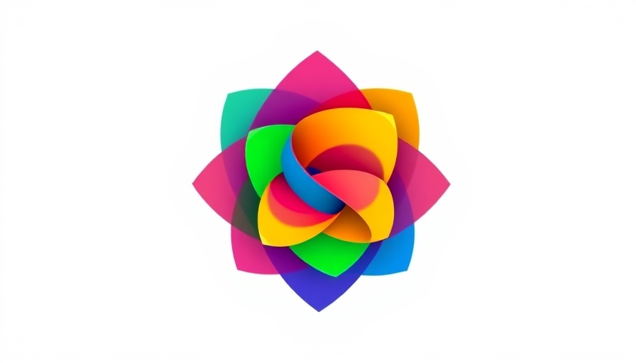 Colorful abstract digital logo for vibrant design.