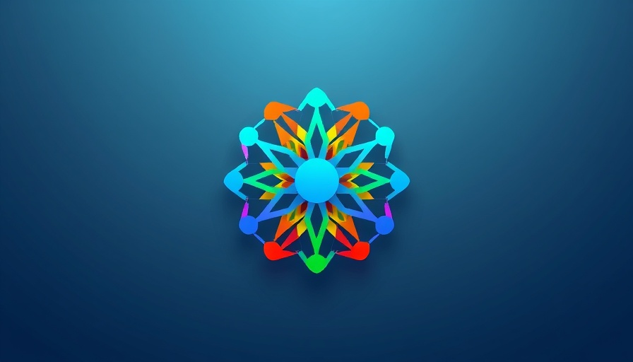 Colorful digital connectivity icon symbolizing smart home technology