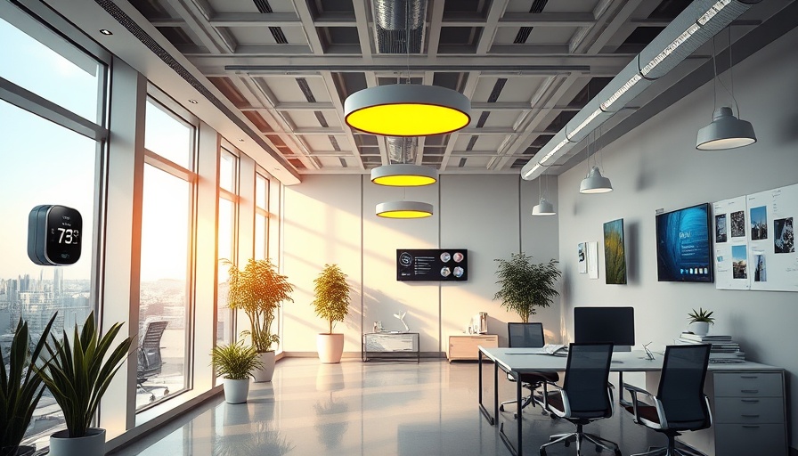 Modern office with home and business automation tools.