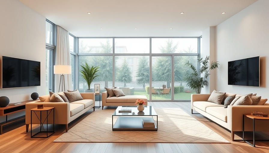Sleek living room with smart home devices, home automation guide.