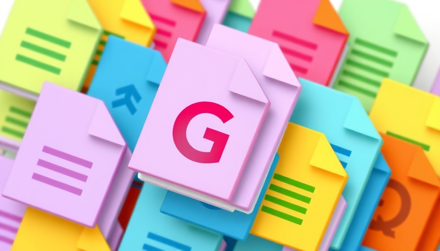 Colorful document icons with G symbol for home automation ideas