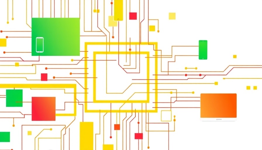 Colorful abstract digital symbol for home automation