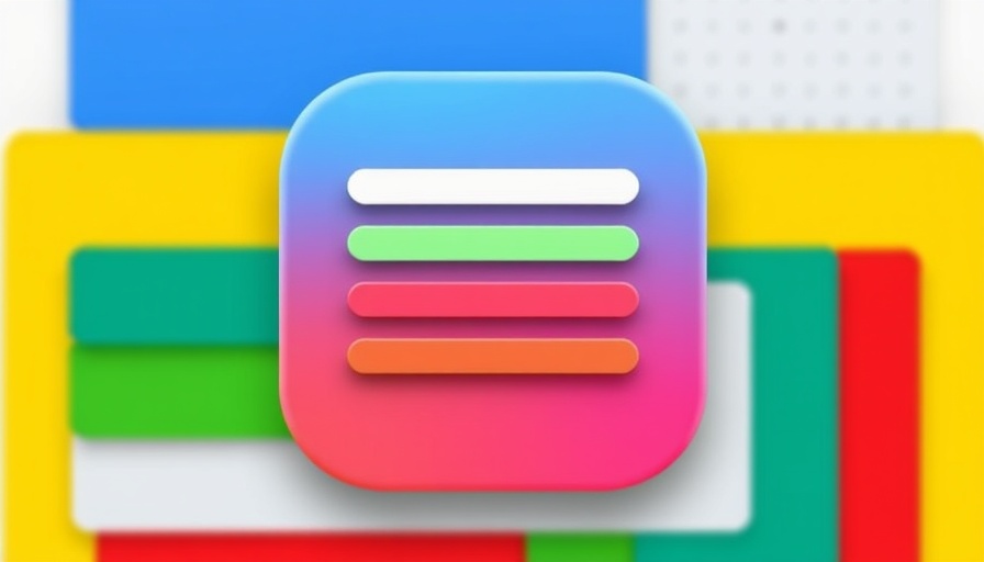 Vibrant app icon with colorful rectangles, resembling Google News.