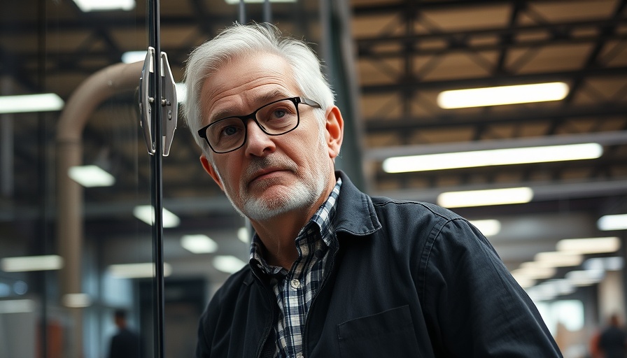 Older man in a suit in an industrial workspace for SBA programs for entrepreneurs.