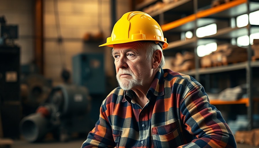 Elderly man contemplating in industrial setting; tips to avoid un-retiring.