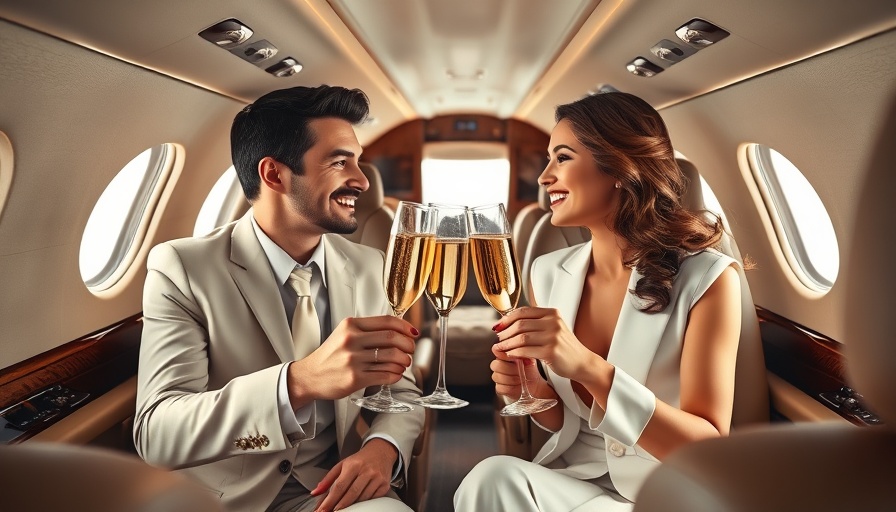 Elegant couple celebrating in a private jet, habits to stop if you want to be rich.