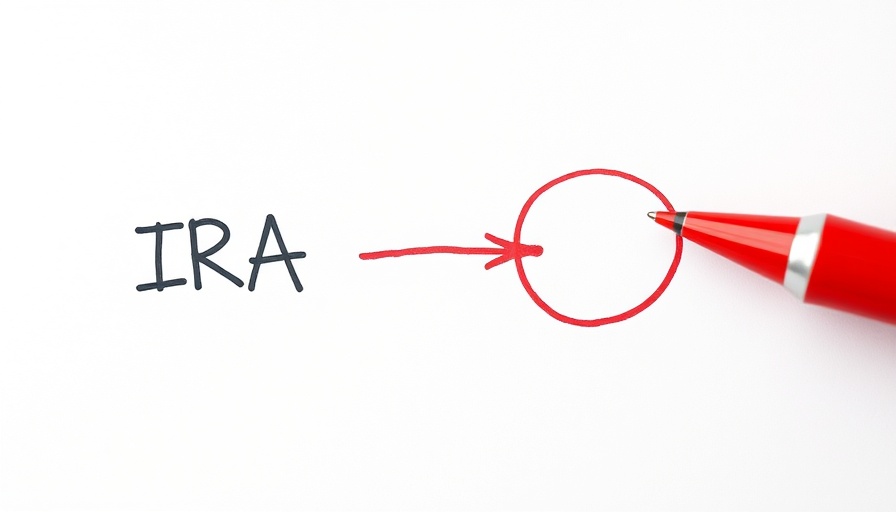 IRA to Roth conversion strategy diagram with red marker.