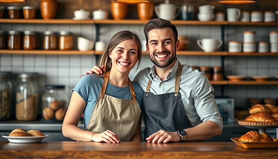 Smiling entrepreneurs in bakery, showcasing personal financial planning strategies for success.