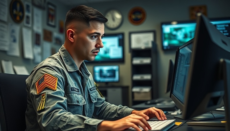 Active-duty service member focusing on identity theft protection measures.